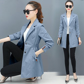 Női középhosszú őszi kabát zsebbel