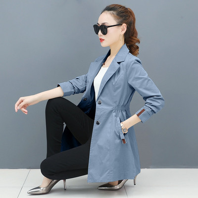 Női középhosszú őszi kabát zsebbel