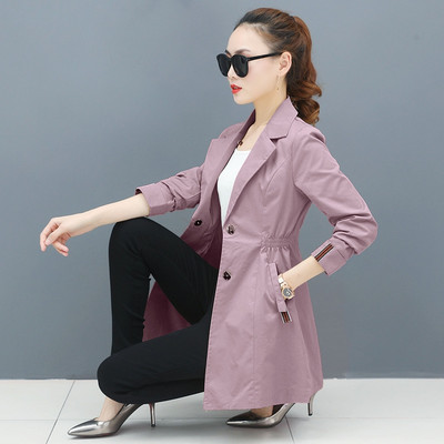 Női középhosszú őszi kabát zsebbel