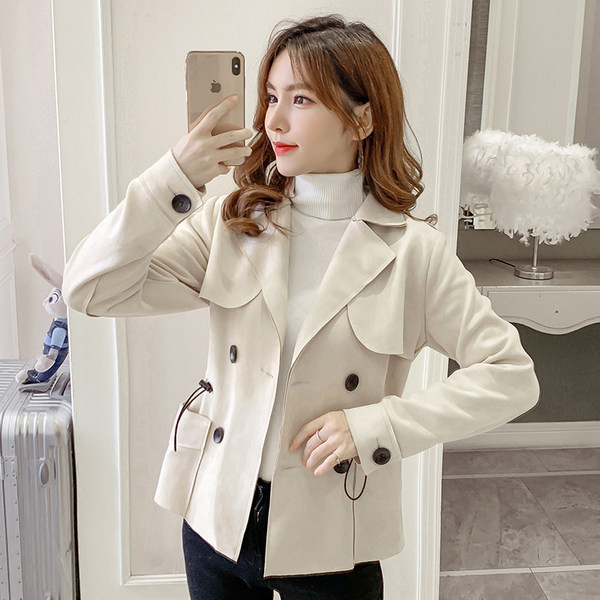 Elegáns női kabát gombokkal, különböző színekben