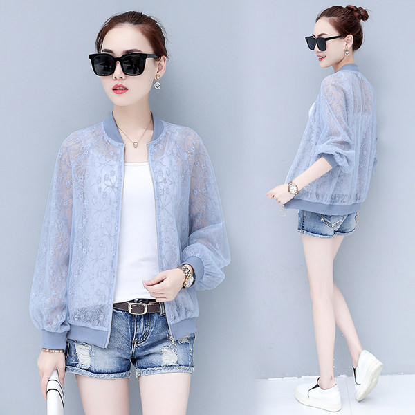 Ежедневно дамско яке без яка с бродерия и цип