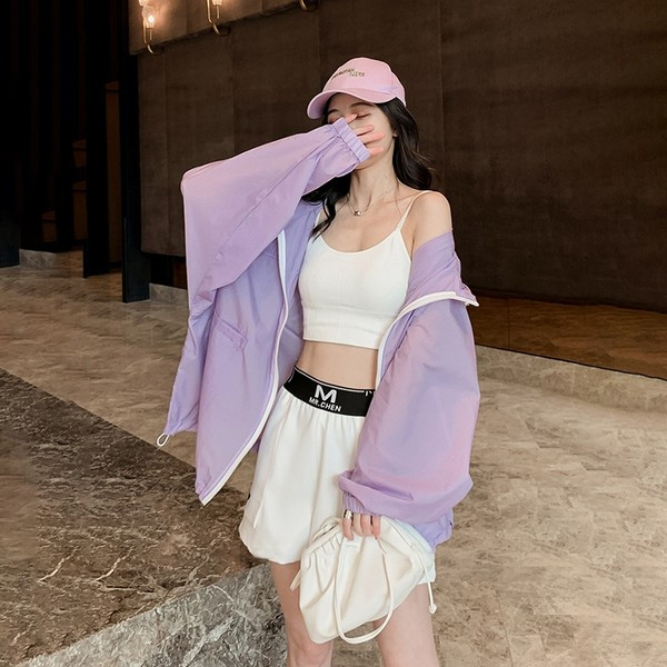 Női napvédő kabát kapucnival, két színben