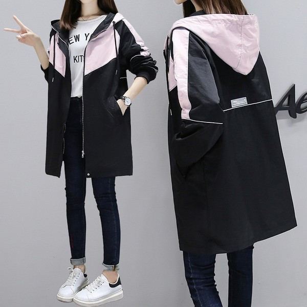 Női középhosszú őszi kabát - sportos