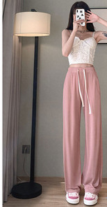 Casual γυναικείο παντελόνι με κορδόνια σε διάφορα χρώματα