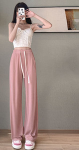 Casual γυναικείο παντελόνι με κορδόνια σε διάφορα χρώματα