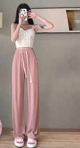 Casual γυναικείο παντελόνι με κορδόνια σε διάφορα χρώματα