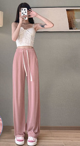 Casual γυναικείο παντελόνι με κορδόνια σε διάφορα χρώματα