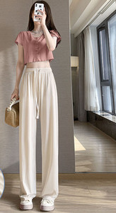 Casual γυναικείο παντελόνι με κορδόνια σε διάφορα χρώματα