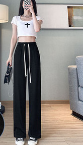 Casual γυναικείο παντελόνι με κορδόνια σε διάφορα χρώματα