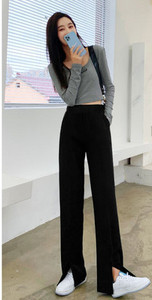 Γυναικείο casual παντελόνι με σκίσιμο