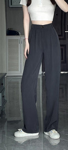 Elegáns női nadrág magas derékkal és zsebbel