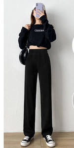 Elegáns női nadrág magas derékkal és zsebbel