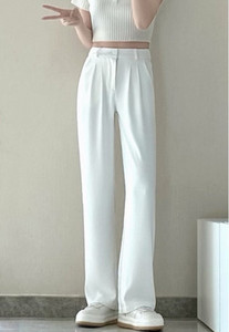 Elegáns női nadrág magas derékkal és zsebbel