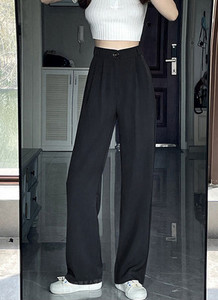 Elegáns női nadrág magas derékkal és zsebbel