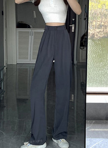 Elegáns női nadrág magas derékkal és zsebbel