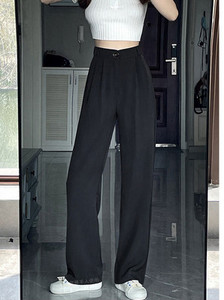 Elegáns női nadrág magas derékkal és zsebbel