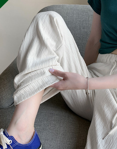 Naiste kõrge vöökohaga lipsudega siidist püksid