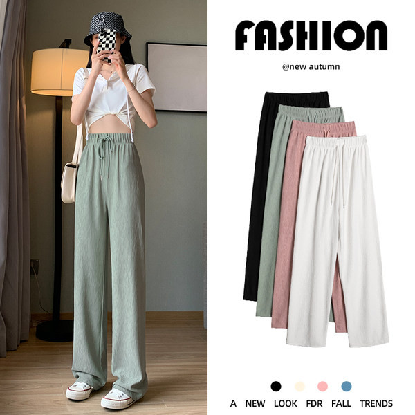 Naiste kõrge vöökohaga lipsudega siidist püksid