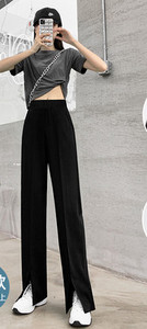 Γυναικείο μαύρο ψηλόμεσο παντελόνι με τσέπη