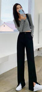 Γυναικείο μαύρο ψηλόμεσο παντελόνι με τσέπη