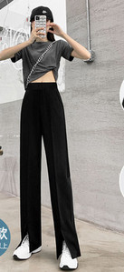 Γυναικείο μαύρο ψηλόμεσο παντελόνι με τσέπη