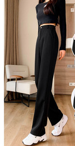 Γυναικείο μαύρο ψηλόμεσο παντελόνι με τσέπη