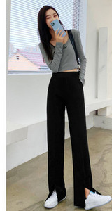 Γυναικείο μαύρο ψηλόμεσο παντελόνι με τσέπη