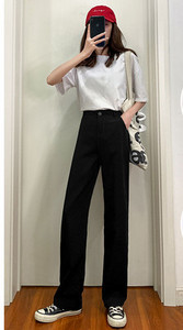 Γυναικείο μαύρο ψηλόμεσο παντελόνι με τσέπη