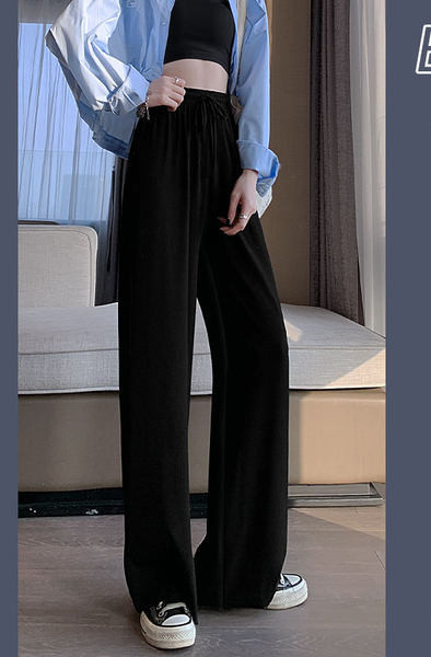 Ženske hlače visokog struka s vezicama u različitim bojama