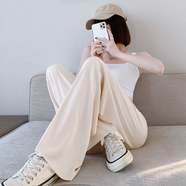 Ženske hlače visokog struka s vezicama u različitim bojama