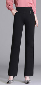 Κομψό μαύρο παντελόνι καθαρό σχέδιο