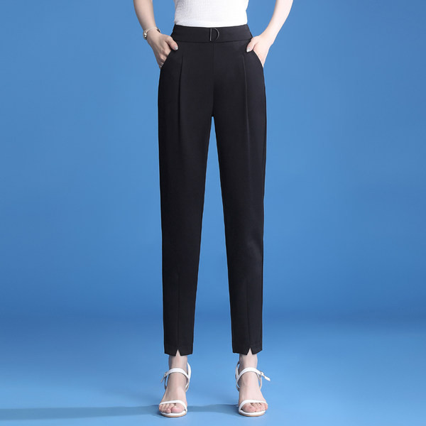 Naiste elegantsed vöö ja taskuga püksid