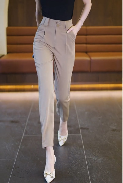 Elegantne ženske hlače s visokim strukom