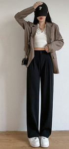 Дамски панталон с висока талия - ежедневни