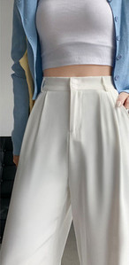 Дамски панталон с висока талия - ежедневни