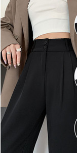 Дамски панталон с висока талия - ежедневни