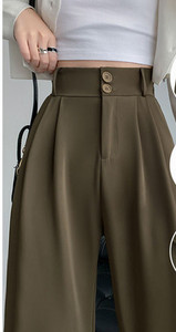 Дамски панталон с висока талия - ежедневни