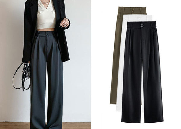 Дамски панталон с висока талия - ежедневни