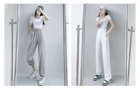 Női alkalmi húzózsinóros zsebes melegítőnadrág