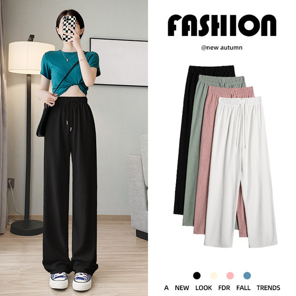 Naiste kõrge vöökohaga püksid – avara mustriga