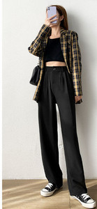 Elegáns női hosszú nadrág magas derékkal