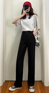 Elegáns női hosszú nadrág magas derékkal