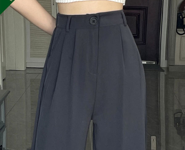 Elegáns női hosszú nadrág magas derékkal