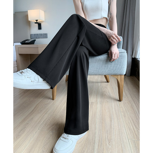 Elegáns női hosszú nadrág magas derékkal