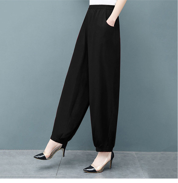 Női alkalmi nadrág dekoratív színben, zsebbel különböző színekben