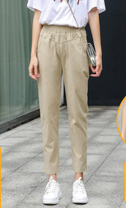 Ежедневен дамски панталон с джоб  в различни цветове