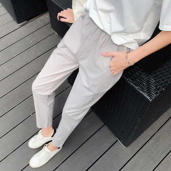 Ежедневен дамски панталон с джоб  в различни цветове