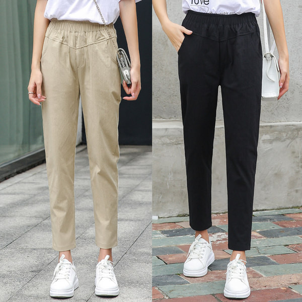 Ежедневен дамски панталон с джоб  в различни цветове