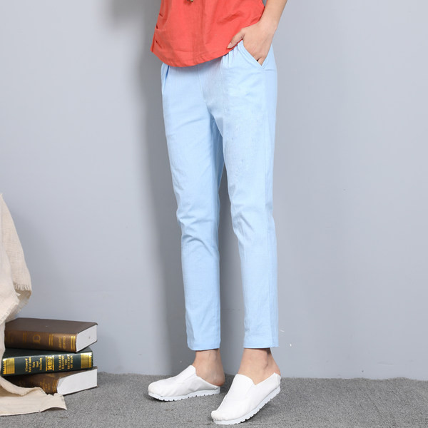 Alkalmi pamutnadrág különböző színekben zsebbel