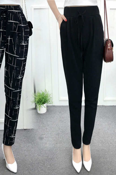 Naiste vabaaja püksid lipsuga